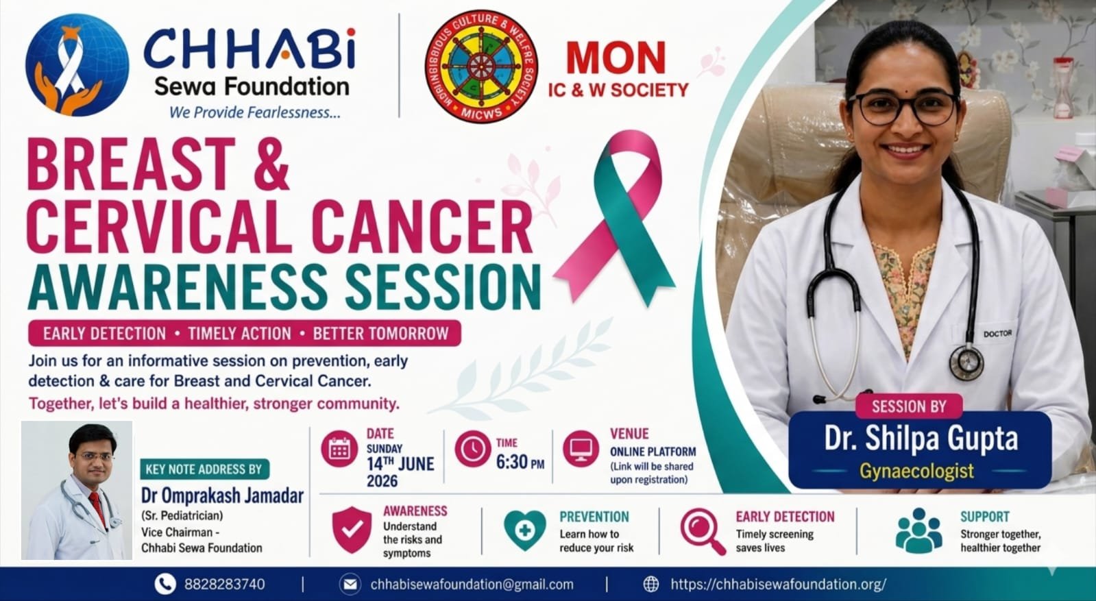 Chhabi Sewa Foundation Organizes Virtual Awareness Session on Breast and Cervical Cancer